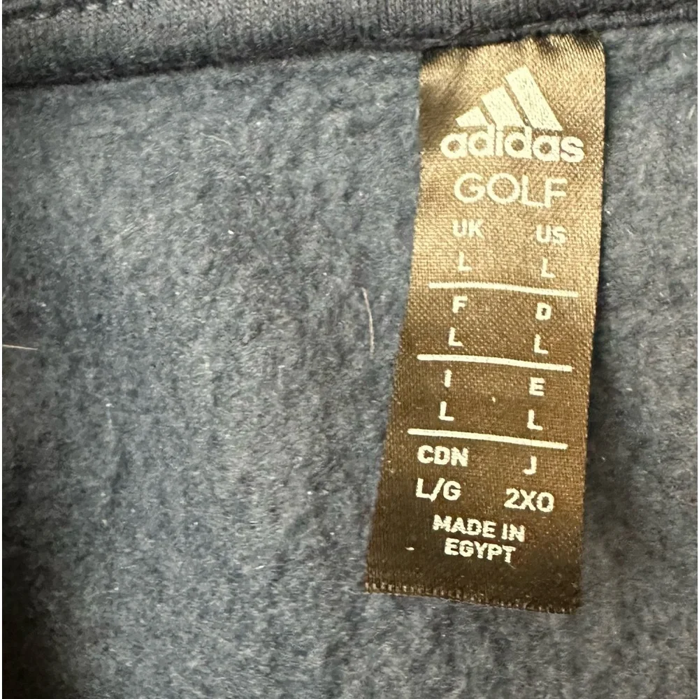 Adidas Golf Hoodie Adult Size L Logo Navy Blue Pullover Soft